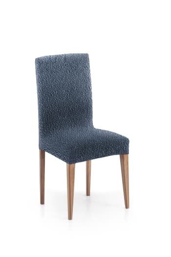 EYSA - Pack 2 housses de chaise avec dossier extensible bleu 40 - 50 cm