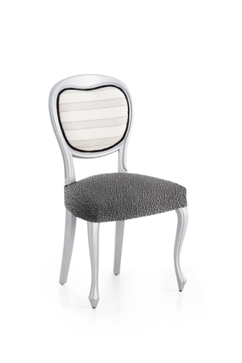 EYSA - Pack 2 housses de chaise extensible gris foncé 40 - 50 cm