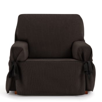EYSA - Funda de sillón con lazos marrón 80 - 120 cm