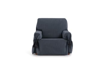 EYSA - Funda de sillón con lazos azul 80 - 120 cm