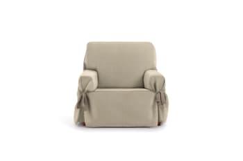 EYSA - Funda de sillón con lazos beige 80 - 120 cm