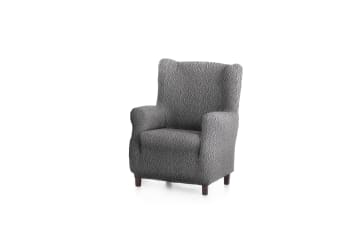 EYSA - Funda de sillón orejero elástica gris oscuro 70 - 100 cm