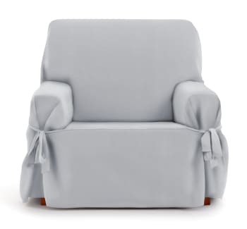 EYSA - Funda de sillón con lazos gris claro 80 - 120 cm
