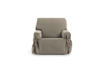 EYSA - Housse de fauteuil avec des rubans taupe 80 - 120 cm