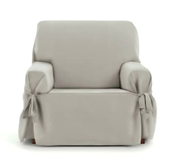 EYSA - Housse de fauteuil avec des rubans taupe 80 - 120 cm