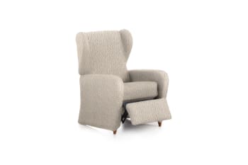 EYSA - Housse de fauteuil relax extensible écru 60 - 85 cm