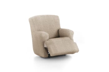 EYSA - Housse de fauteuil relax XL extensible beige 60 - 110 cm