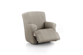 EYSA - Housse de fauteuil relax XL extensible taupe 60 - 110 cm