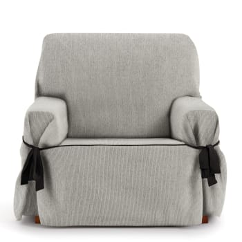 EYSA - Housse de fauteuil avec des rubans gris clair 80 - 120 cm
