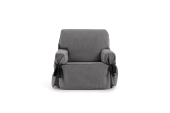 EYSA - Housse de fauteuil avec des rubans gris foncé 80 - 120 cm