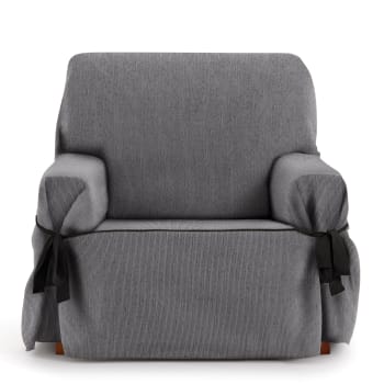 EYSA - Housse de fauteuil avec des rubans gris foncé 80 - 120 cm