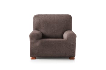 EYSA - Housse de fauteuil extensible marron 80 - 130 cm
