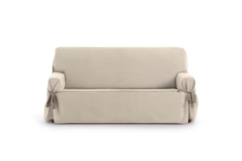 EYSA - Housse de canapé 2 places avec des rubans écru 140 - 180 cm