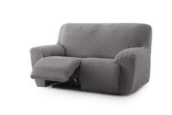 EYSA - Housse de canapé 2 places relax extensible gris foncé 150 - 200