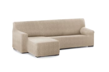 EYSA - Copridivano per divano ad angolo sinistro beige 250 - 360 cm