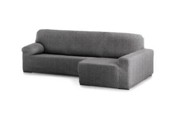 EYSA - Copridivano per divano ad angolo destro grigio scuro 250 - 360 cm