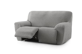 EYSA - Funda de sofá 3 plazas relax elástica gris claro 200 - 260
