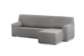 EYSA - Funda sofá chaise longue elástica derecha b/c gris claro 250 - 360 cm