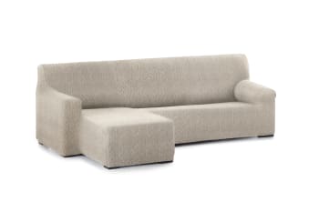 EYSA - Copridivano per divano ad angolo sinistro ecru 250 - 360 cm