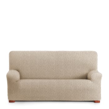EYSA - Funda de sofá 4 plazas elástica beige 210-290 cm