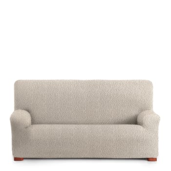 Funda de sofá 3 plazas elástica crudo 140 - 200 cm