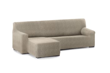 EYSA - Copridivano per divano ad angolo sinistro tortora 250 - 360 cm