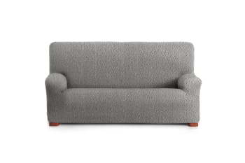 EYSA - Funda de sofá 3 plazas elástica gris claro 180-260 cm