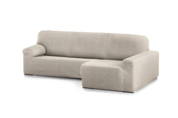 EYSA - Funda de sofá chaise longue elástica derecha crudo 250 - 360 cm