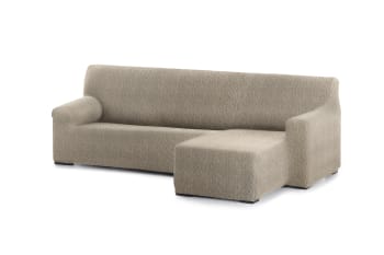 EYSA - Copridivano per divano ad angolo destro tortora 250 - 360 cm
