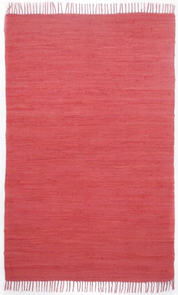 HAPPY COTTON - Tappeto reversibile in cotone intrecciato a mano - rosso - 90x160 cm