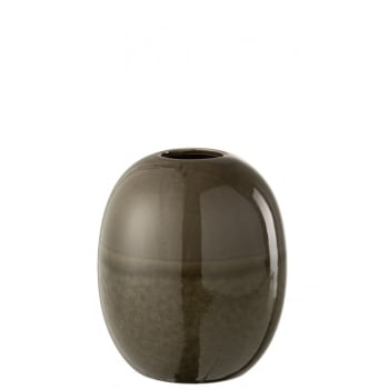 MARIE - Vase céramique vert H20,5cm