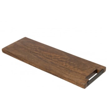 MANGUIER - Tabla de cortar largo madera mango marrón 20x60 cm