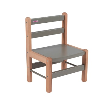 LOUISE - Chaise enfant en bois bicolore gris