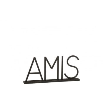 AMIS - Lettrage amis métal noir L48,5cm