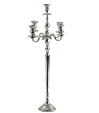 VICTORIA - Grand chandelier argenté à poser H120cm