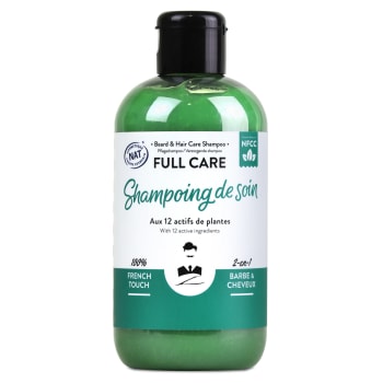 FULL CARE - Shampoing de Soin Barbe & Cheveux pour Hommes 250mL
