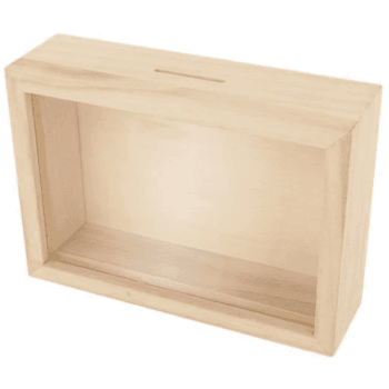 CADRE - Tirelire cadre en bois à customiser 12x17cm