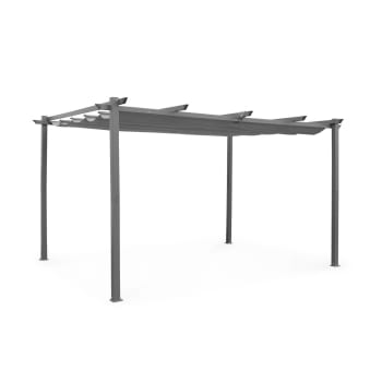 Gazebo Da Giardino Outsunny 3x2m Con Tetto Scorrevole - Grigio/Nero, Impermeabile E Anti UV - Foto 2