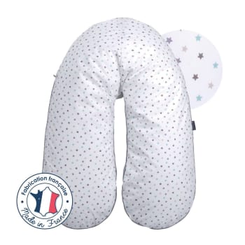 MULTICO - Coussin de maternité polyester coton blanc/étoiles