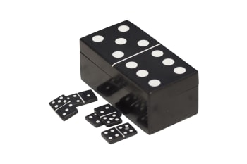 Payns - Boite à domino en bois noir