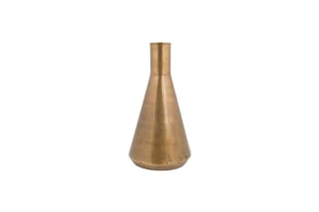 Hari - Schlanke Vase aus Goldmessing, gold