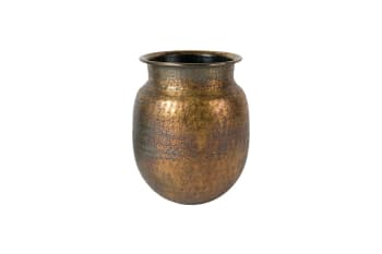 Baha - Vase aus Messing H30, gold