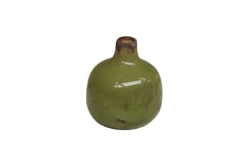 Houlle - Vaso in ceramica verde H9cm