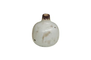 Houlle - Vaso in ceramica bianca H9cm