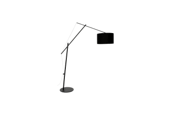 Marlon - Lámpara de pie de metal negro