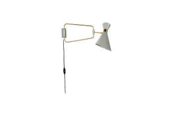 Flex - Lámpara de pared en metal gris y dorado