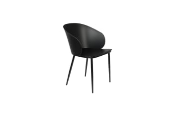 Gigi - Chaise en polypropylène noir