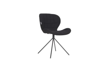 Omg - Chaise en tissu noir