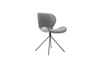 Omg - Chaise en tissu gris clair