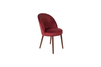 Barbara - Chaise en velours rouge